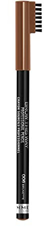 Rimmel London Matita Sopracciglia Professionale Brow This Way, Matita a Lunga Durata, Riempie e Definisce le Sopracciglia, 006 Brunette