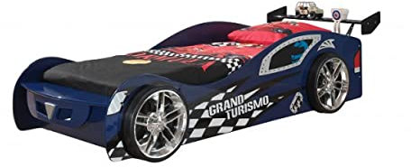 VIPACK Bett, MDF, Blau, Einzelbett