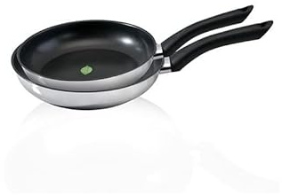 MENASTYL - SET 2 POÊLES ROMARIN 24 ET 28CM EN ACIER INOXYDABLE INDUCTION