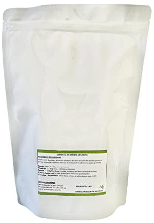 Chelato di Ferro 13% 1 KG, 5 KG Anti Clorosi, Prodotto professionale solubile | AGROBULL | (5 KG)