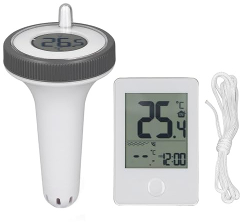 Flytande Termometer, -40 ℃ Till 70 ℃ IP67 Vattentät Trådlös Pooltermometer med Mottagare för Simbassänger Dammar Akvarier