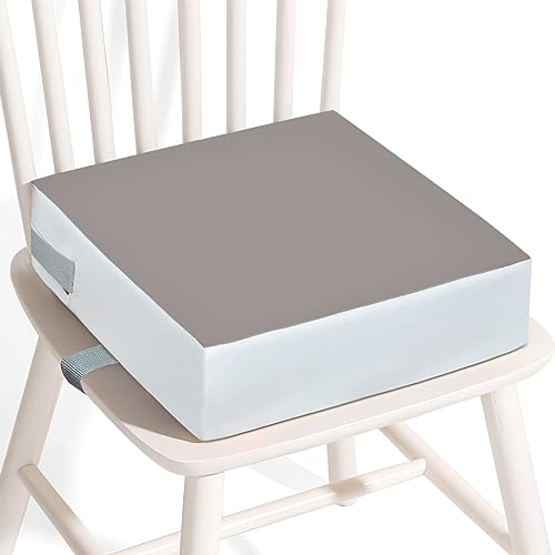 Asiento elevador para niños, lavable, desmontable, portátil, silla de comedor para niños pequeños, asiento elevador, asiento elevador con 2 hebillas de seguridad, correas para asiento infantil