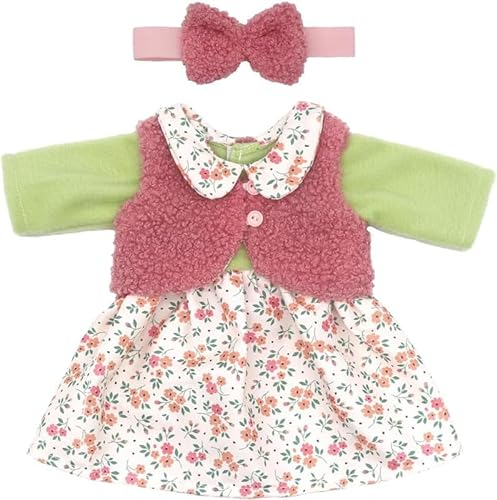 Puppenkleidung, Kleidung Outfits für Baby Puppen, Baby Puppe Kleidung, Puppenkleidung Set, Puppe Zubehör für 43-48 cm Puppen, Baby Langarm Bodys, Hut, Socken, Mantel