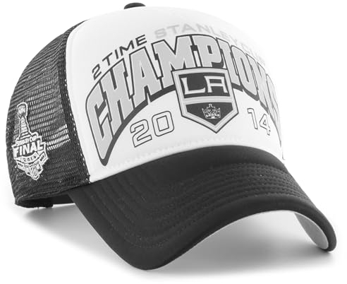 47 Gorra de camionero de malla de espuma de Los Angeles Kings, color negro, Negro, Talla única