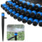 Rolcoassuns 100PCS Bewässerungstropfer Tropfbewässerungsdüsen, Mikro-Sprühdüsen einstellbar, 360-Grad-Vollkreis-Wasserfluss-Bubbler-Sprinkler, passend für 1/4 (4-6 mm) Bewässerungsschlauch (Blau)