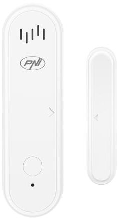 Contacto magnético (CarSafe House HS301 con Wi-Fi, para monitoreo de puertas/ventana a través de la aplicación Tuya Smart, alarma de sonido de 80 dB, altavoz incorporado, función de encendido/apagado,