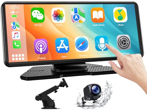 LAMTTO Autoradio Wireless CarPlay & Android Auto, Portatile Car Play Display Auto con Schermo Touch 6,86 Pollici, 1080P Retrocamera Bluetooth Navigazione/Mirror Link/Assistente Vocale/FM/AUX