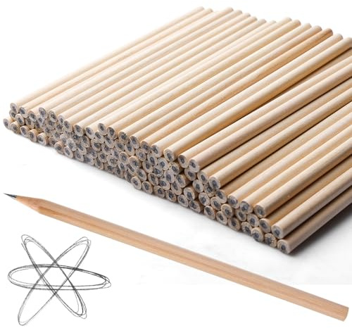 200 st. blyertspennor HB, naturträ blyertspennor set HB trä blyertspenna set 17,7 x 0,7 cm träpennor natur pennor grafitpennor träpenna för elever skola hem kontor skolmaterial