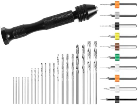 Fangxuee Precisione Della Punta del Trapano A Mano 0,5-3,0 mm Set di Mini Torsione per Trapano A Punta Professionale per Punta A Mano per Trapano Strumenti Rotanti Set di 36