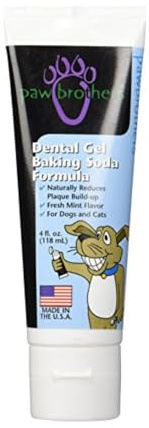 RYAN'S PET SUPPLIES Paw Brothers Mint Flavor Dental Gel, Baking Soda Formula, Fresh Breath Dental Care Gel, for Dogs and Cats, Made in The USA, 4 Ounces