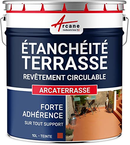 Pintura de impermeabilización para terraza - Revestimiento exterior a base de resina: ARCATERRASSE - 10 L Teja - ARCANE INDUSTRIES