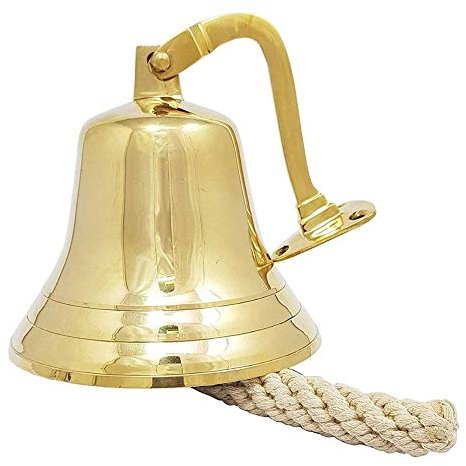 ARSUK Schiffsglocke Türklingel Messing Wand Tür Bahnhofs Garten Glocke für Schulempfang, Abendessen, Shop, Hotelservice, Dekorationen, Weihnachtsbaumglocken, Massives Glocken