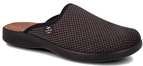 Classic Pantofole Uomo in Microfibra Fantasia a Quadretti, Sottopiede Imbottito in Pelle Antishock