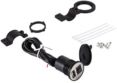 Porta di ricarica USB 12-24 V a 5 V/1,5 A per caricabatterie cellulari, impermeabile Nero