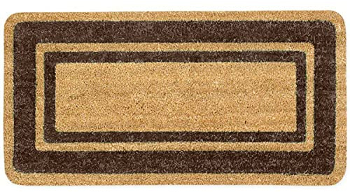 GENERICO TAPPETO COCCO Zerbino Asciugapassi Antiscivolo ingresso casa Classico interno esterno moderni 100% Made in Italy (50x100 cm, Marrone-TABACCO)