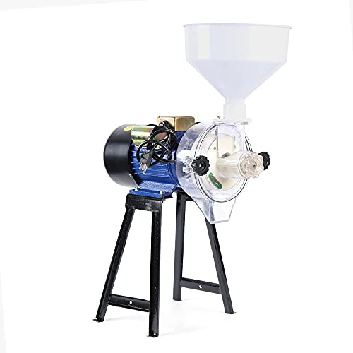 Máquina de molienda húmeda de 220 V con embudo, molinillo de granos eléctrico 1400 r/min, molinillo de escopeta para cereales, para moler soja remojada y arroz a gachas