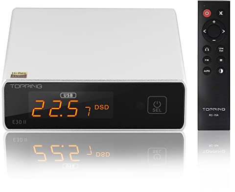 KGUSS Topping E30 II DAC HiFi 2 x AK4493S Amplifier Direct Mode Decoder for USB/Coax/Opt Inputs Stereo Digital Audio Decoder PCM 32bit 768kHz DSD512 Native