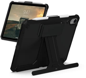 UAG - Custodia protettiva per iPad 11,9 10a generazione 2022, colore: nero, con cinghia da polso, cavalletto e portamatite, robusta, leggera, sottile, resistente agli urti, custodia protettiva a