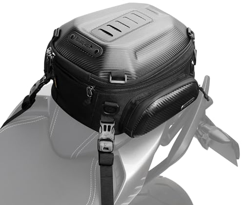 Rhinowalk Motorcycle Tail Rear Seat Hard Shell Waterproof 12-18L Expandable Motorbike Backpack Luggage Storage