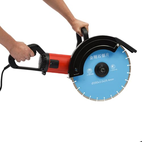 SOPERIT Betonkreissägen 3500W mit Diamantblatt 350mm Mauernutfräse staubfrei verstellbar für Fliesen, Marmor, Granit, Holz, Stein tragbar