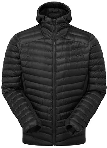 Rab Men's Cirrus Flex Hoody - Lightweight Insulated Coat for Trekking, Skiing, & Climbing - Black (Black) - X-Large
