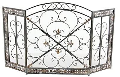 Schermi decorativi Griglia per caminetto Parascintille in stile europeo Parascintille per camino incorporato con parascintille Divisorio Soggiorno Camino per interni Camino a struttura cava Paras