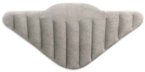 LESCHI XXL Wärmekissen für Mikrowelle (60x28 cm), 100% Bio Baumwolle und Bio Weizen, 11 Kammer Körnerkissen, Grau, anschmiegsames Schulterwärmer ideal bei Verspannungen an Schulter Nacken Hals Rücken