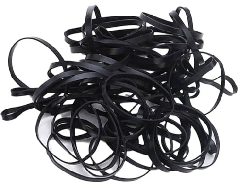 50 pezzi Elastici Nero in Gomma 80x5mm Piccoli Elastici ufficio Allungabili Per Ufficio Industriali Artigianato FAI DA TE