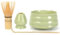 Skyspher Matcha Set 4-teilig in Matcha-Grün – Premium Matcha-Zubehör mit Bambusbesen (Chasen), Schale mit Trinklippe, Löffel & Sieb – Komplettes Set für traditionellen Matcha-Tee
