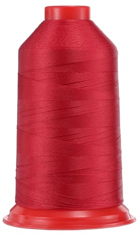 QUARKZMAN 1968 Iarde Filo da Cucire in Nylon Legato Dimensione 280D/3 Filo da Cucire-Resistente per Tappezzeria per Esterno per Pelle Jeans E Tessitura Rosso
