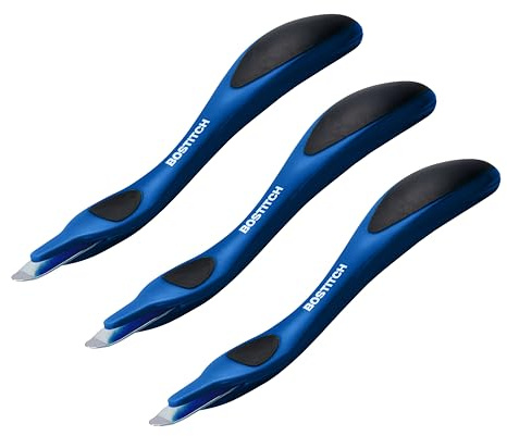 Bostitch Office Professional Push Style Easy Staple Remover, Blue, 3-Pack (30000-BLUE-3PK)