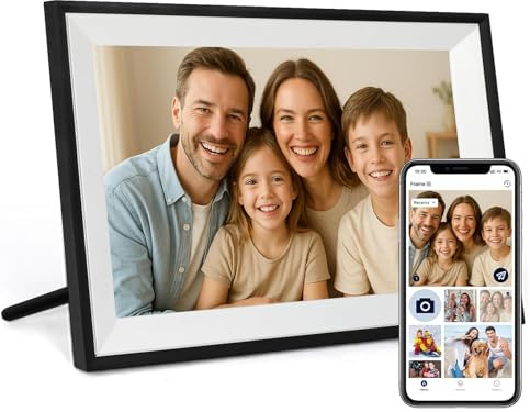 FUNCARE Marcos Fotos Digital WiFi de 10,1 Pulgadas, Visualización Táctil IPS HD 1280×800, Memoria 32 GB, Rotación Automática, Fácil Configuración para Compartir Fotos y Vídeos