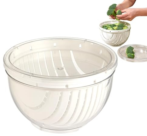 Cucina Salatschneider Bowl - Ciotola da tagliare, cibo - Porta verdure, Multicere più per la ciotola di cottura multi-ora più piccola con ciotola e coperchio dei coltelli