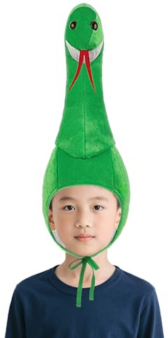 OhMill Parent Child Halloween Cosplay Hat Animal Snake Headwear Photo Shoot Animal Props Python Role Play Costume