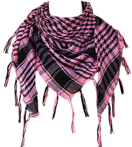 yanzunlrn Écharpe Shemagh du désert - Foulard arabe doux à franges unisexe - Bandana Keffiyeh unisexe - Écharpe arabe - Couvre-tête de protection