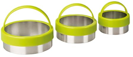 IBILI 724100 - Set 3 Cortapastas estañados, Lisos, con asa