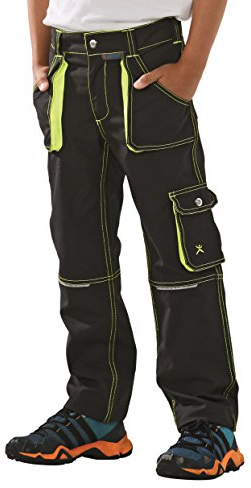 Planam 6110 Junior-Hose - Optimale Sicherheit und Komfort - Farbe: Anthrazit/Gelb - Größe: 158