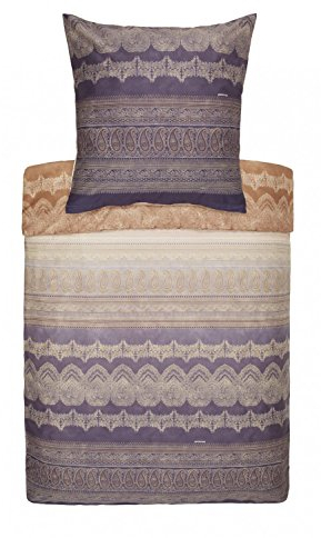 Bassetti BRUNELLESCHI Bettwäsche + 1 Kissenhülle aus 100% Baumwollsatin in der Farbe Grau v.G6, Maße: 155x220 + 1 K 80x80 cm - 9285891