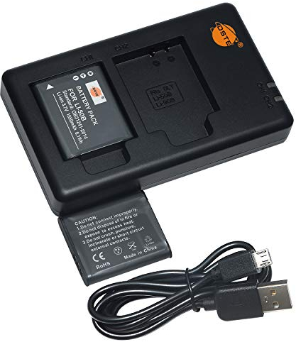 (2 Stück) D-LI92 Ersatzakku und Micro USB Ladegerät Kompatibel für Olympus LI-50B Ricoh Pentax Optio I-10, RZ10, RZ18, WG-1, WG-1 GPS, WG-2, WG-2 GPS, WG-3, WG-3 GPS, WG-4, WG-4 GPS, WG-10, X70