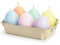 6 candele, mix di colori, 7 cm, decorazione pasquale