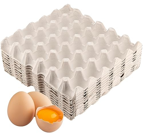CHEUKYIU Lot de 10 boîtes à œufs, 30 x 30 x 4,5 cm, en carton, pour 30 œufs, en papier, pâte à œufs, vides, pour 30 œufs de poule, freshies de la ferme