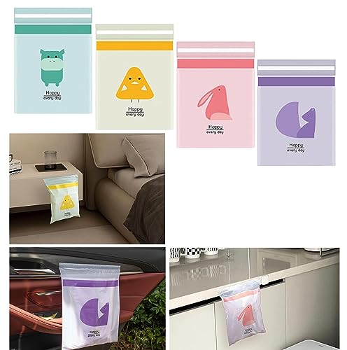 Sacchetti per la spazzatura per auto, impermeabili, portatili, autoadesivi, durevoli, per auto, cucina, camera da letto, bagno, ufficio (60 pezzi)