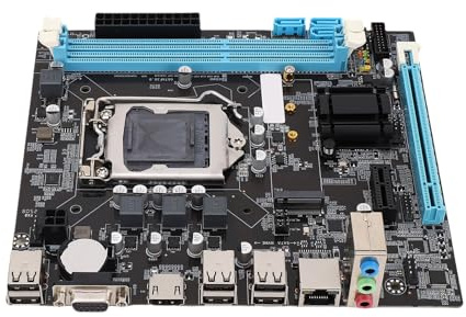 LGA 1155 2nd WiFi Gaming Motherboard für Desktop PC, H61 6 USB2.0 DDR3 M.2 NVMe NGFF 100Mbps LAN Micro ATX für LGA1155 Sockel I3 I5 I7, Desktop Prozessor