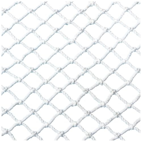 Barnsäkerhetsnät Vitt Nylonskyddsnät Handvävt Balkongnät För Barnkatter, Väggdekorativt Staketnät, Lastnät För Lastbilar, 6mm Tjockt Rep 5cm Maskvidd(Size:2 * 2m(7 * 7ft),Color:vit)
