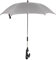 babycab Universal Sonnenschirm für Kinderwagen grau melange - 180° Drehgelenk flexibel einstellbar - Befestigung mit Universal-Klemme (Ø 15-30 mm) - Ø Schirm ca. 75 cm, Länge inkl. Halterung ca. 80 cm