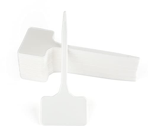 Hapyearn 50 targhette per piante da 15 cm, per esterni, in plastica, resistente alle intemperie, per scrivere, per erbe, per piante, colore bianco