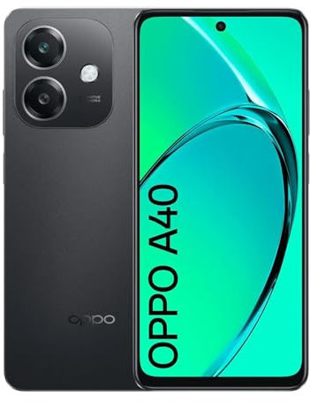 OPPO A40 6+128GB, Smartphone Android Ohne Vertrag, Handy, Bildschirm 90Hz 6,67 LCD, 5100mAh Akku, SUPERVOOC 45W, 50MP AI Rückfahrkamera, Snapdragon 6s 4G Gen1, NFC, Dual SIM, Simlockfrei, Schwarz