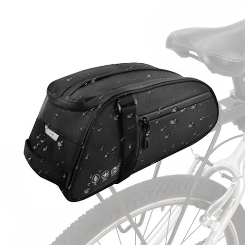 Samlonge Fahrradtaschen für Gepäckträger 8L Volumen Fahrradtasche Fahrrad Taschen Hinten Gepäckträger Wasserdicht & Reflektierend Gepäckträgertasche mit Regenschutz Fahrradzubehör e-Bike Rucksack