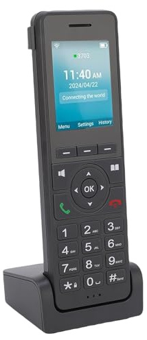 SENECESLI Telefono Cordless 4G LTE, Telefono Desktop Dual Sim Voip con WiFi e Bluetooth per Office Home, Desktop 4G Volte, Risposta Automatica, Trasferimento di Chiamata,