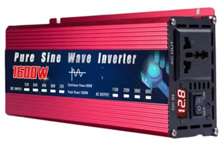 Convertidor Inversor Onda Sinusoidal Pura 12 V 220 V 24 V 110 V 2000 W 3000 W 4000 W 5000 W Convertidor Voltaje Portátil CC A CA Coche Inversor para Coche(1600W,24V,220V 60HZ)